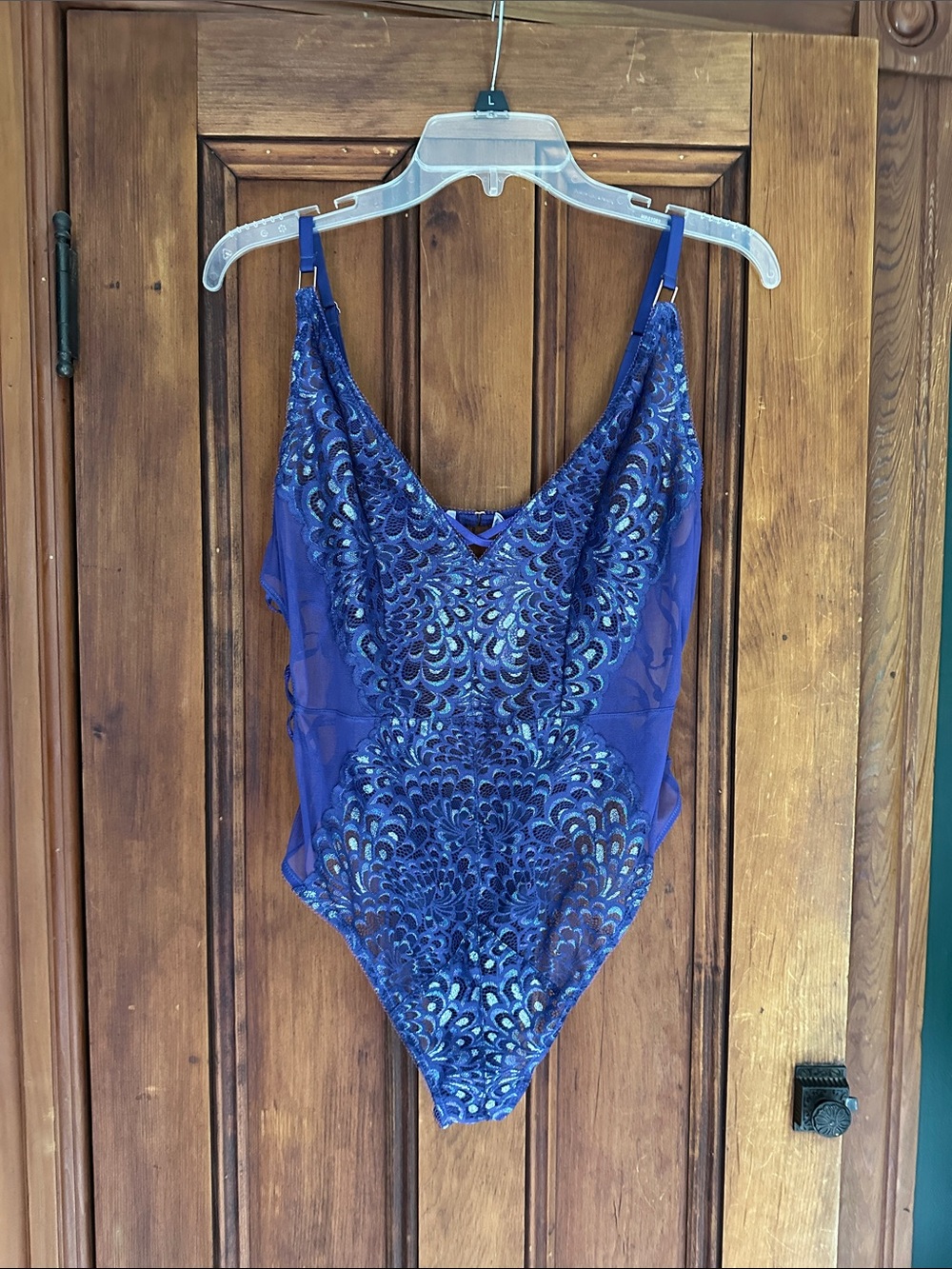 SAVAGE X FENTY  blueish purple one piece lingerie - XL